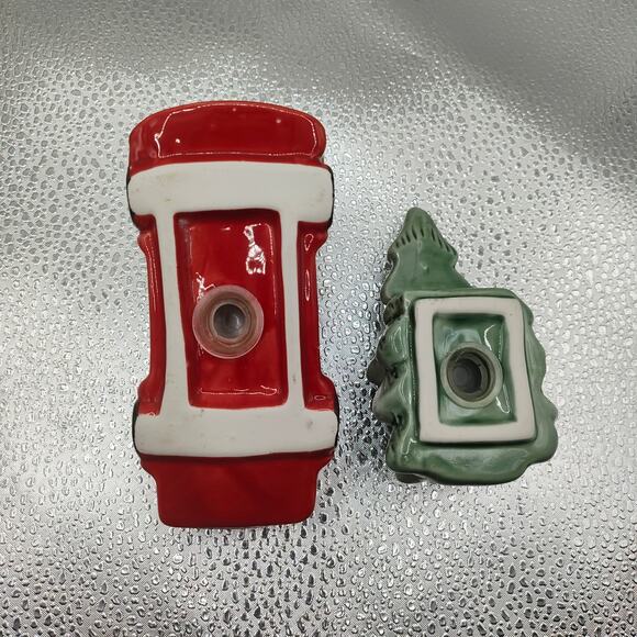 Red Truck Christmas Tree Salt & Pepper Shakers Holiday Kitchen Decor - Picture 7 of 9